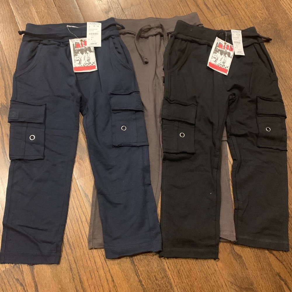 Toddler Mish brand boys cargo cotton pants, NWT